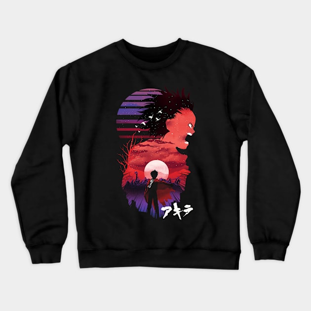 Tetsuo Sunset Crewneck Sweatshirt by DANDINGEROZZ